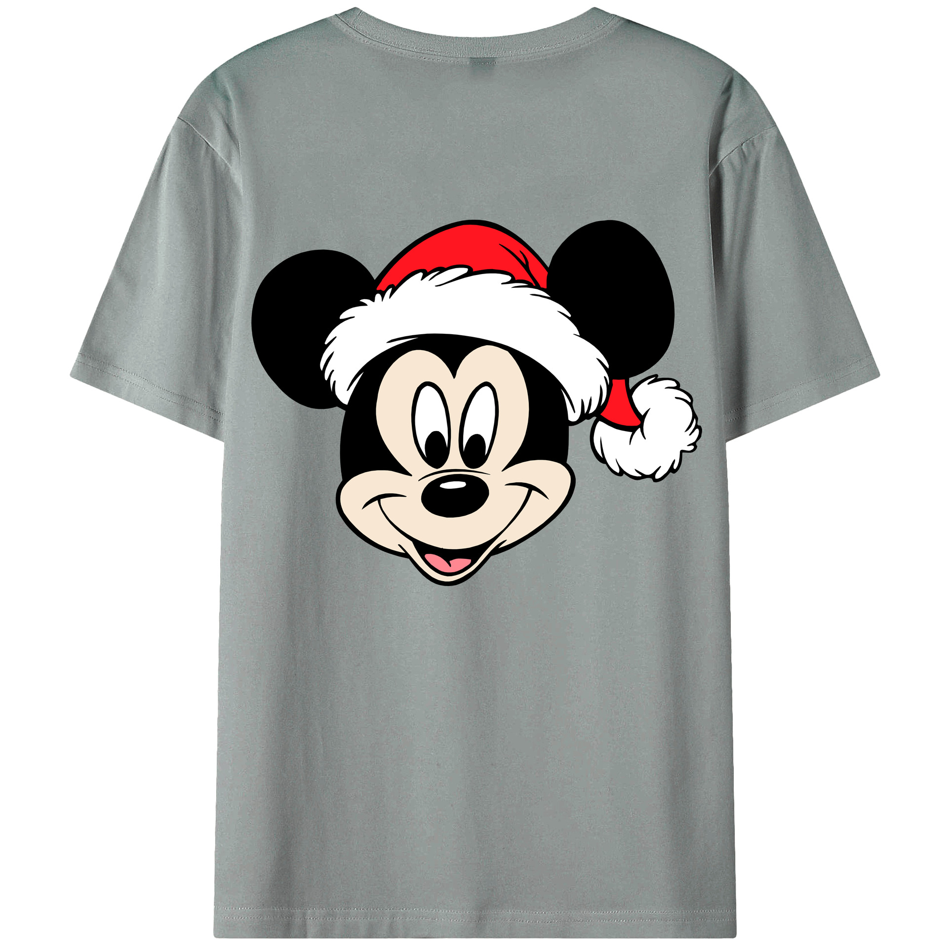ミッキーマウス Mickey Mouse 綿100％ メンズ半袖Tシャツ（バックプリント） 通気性